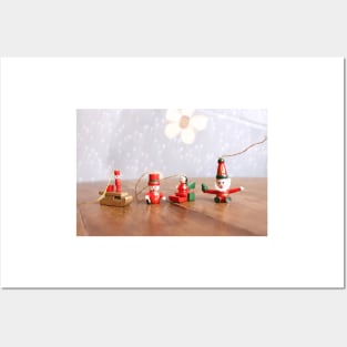 Four Christmas figurines Posters and Art